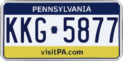 PA license plate KKG5877