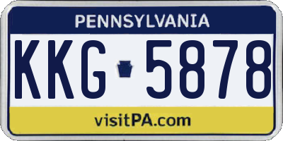 PA license plate KKG5878