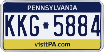 PA license plate KKG5884