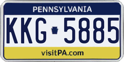 PA license plate KKG5885