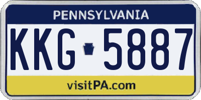 PA license plate KKG5887