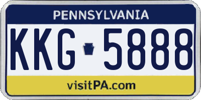 PA license plate KKG5888