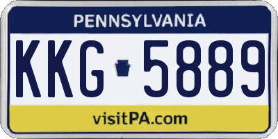 PA license plate KKG5889