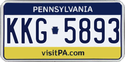PA license plate KKG5893