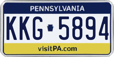PA license plate KKG5894