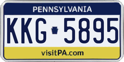 PA license plate KKG5895