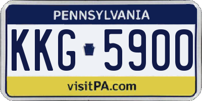 PA license plate KKG5900