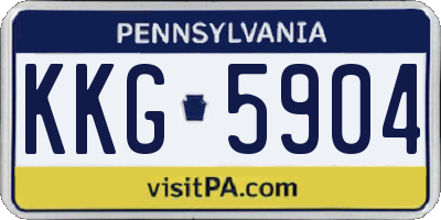 PA license plate KKG5904