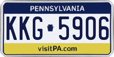 PA license plate KKG5906