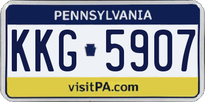 PA license plate KKG5907