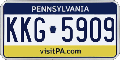 PA license plate KKG5909