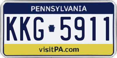 PA license plate KKG5911