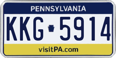 PA license plate KKG5914