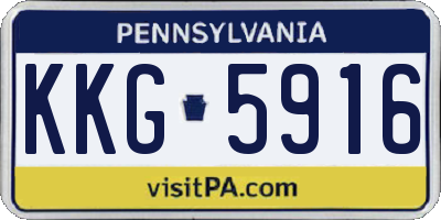 PA license plate KKG5916