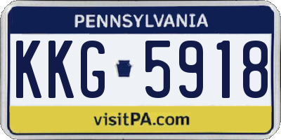 PA license plate KKG5918