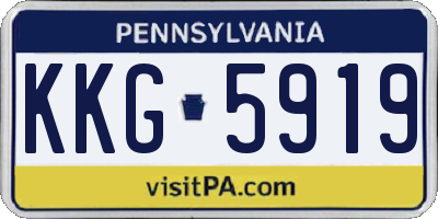 PA license plate KKG5919