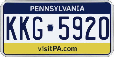 PA license plate KKG5920