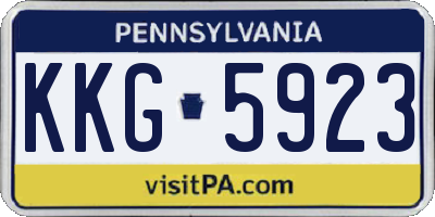PA license plate KKG5923
