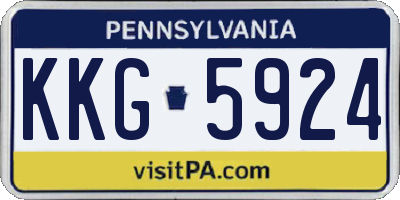 PA license plate KKG5924