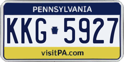 PA license plate KKG5927