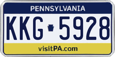 PA license plate KKG5928