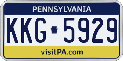 PA license plate KKG5929