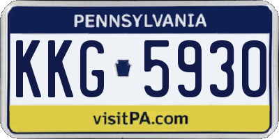 PA license plate KKG5930