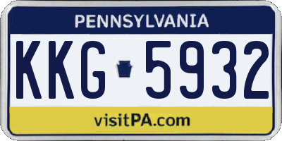 PA license plate KKG5932
