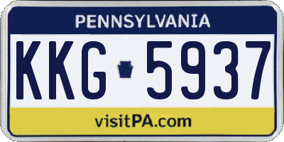 PA license plate KKG5937