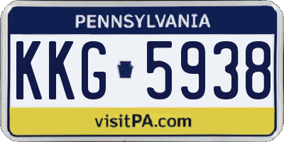 PA license plate KKG5938
