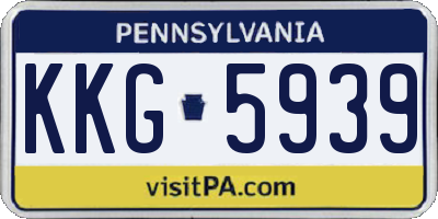 PA license plate KKG5939