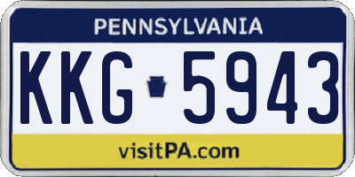 PA license plate KKG5943