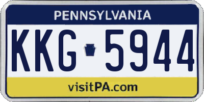 PA license plate KKG5944
