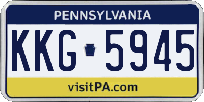 PA license plate KKG5945