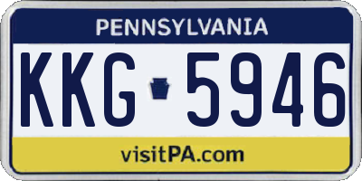 PA license plate KKG5946