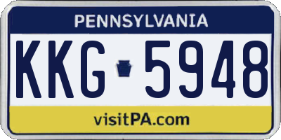 PA license plate KKG5948