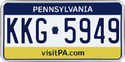 PA license plate KKG5949