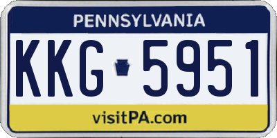 PA license plate KKG5951