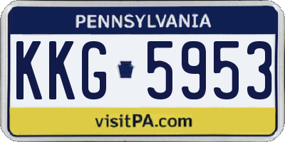 PA license plate KKG5953