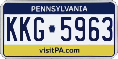 PA license plate KKG5963