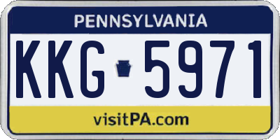 PA license plate KKG5971