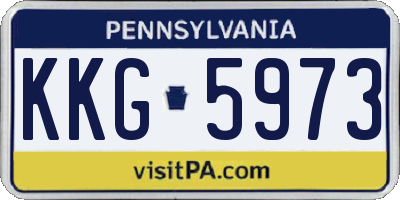 PA license plate KKG5973