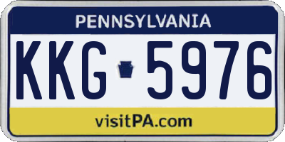 PA license plate KKG5976