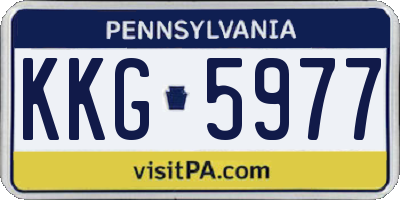 PA license plate KKG5977