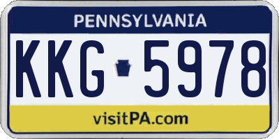 PA license plate KKG5978