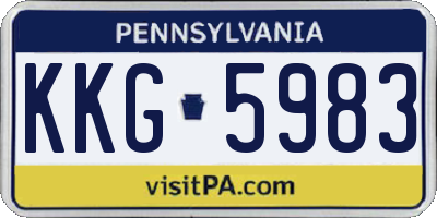 PA license plate KKG5983