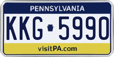 PA license plate KKG5990