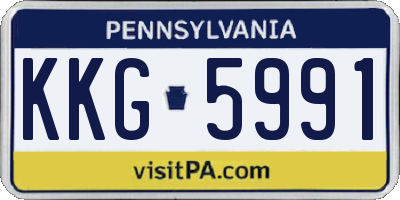 PA license plate KKG5991