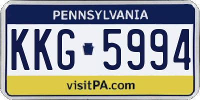 PA license plate KKG5994
