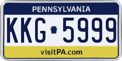 PA license plate KKG5999